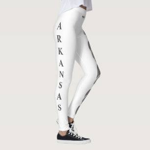 Vita Arkansas statliga blomma Äppelblom Leggings