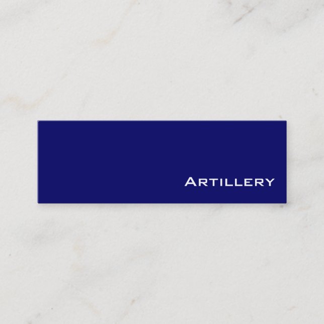 Vita artilleriets affärskort mini visitkort (Framsida)