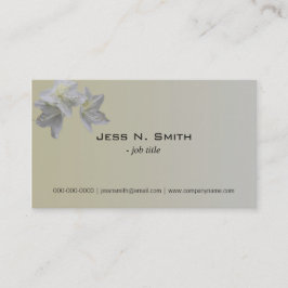 vita azalea-blommor, enkla affärskort. visitkort