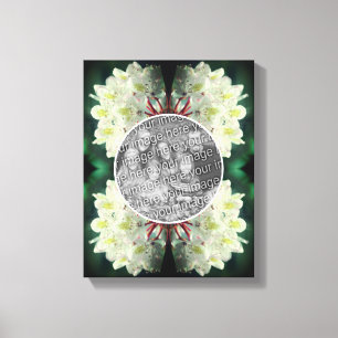 Vita Azalea Blommor Ram Skapa Ditt Eget Foto Canvastryck