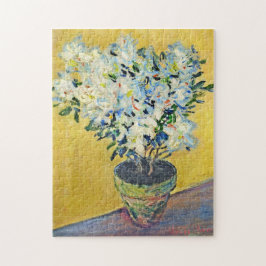 Vita azaleas i Pot Monet Fine Art Pussel