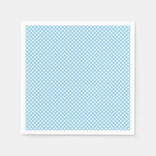 Vita Baby blue lilla Storleka Polka dots Papper Pappersservett (Framsidan)