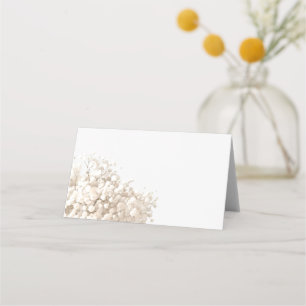 vita baby's breath-blommor placeringskort