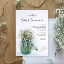 Vita Babys-utandning i Blue Burk Quinceanera Party