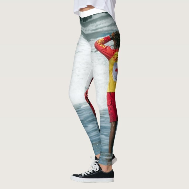 Vita baljor för stranden leggings (Vänster)