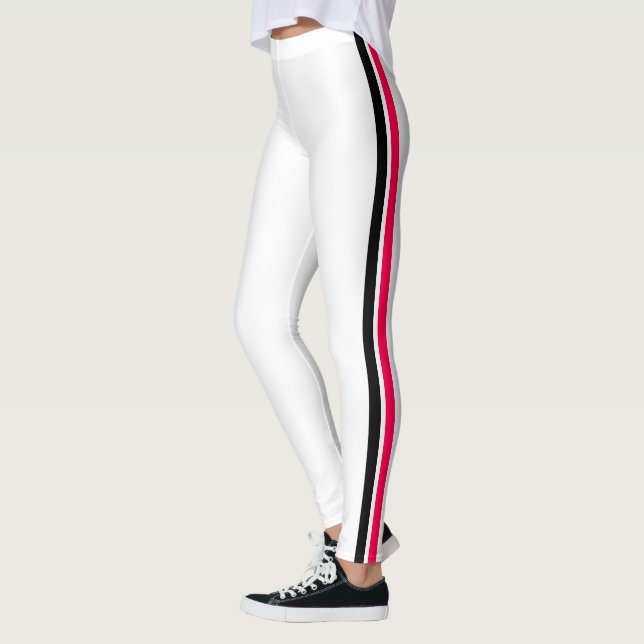 Vita baljor från Rand sida - välj Färg Leggings (Vänster)