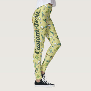 Vita baljväxter i Vin Mönster Leggings