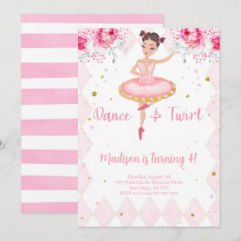 Vita ballerinainbjudningar inbjudningar