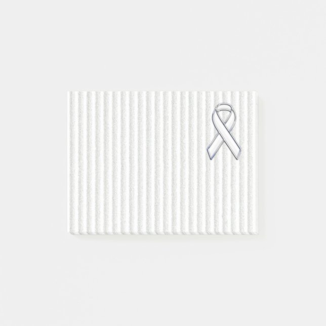 Vita band medvetenhetsränder post-it block (Framsida)