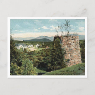 Vita berg, Franconia NH, Stone Furnace 1905 Vykort