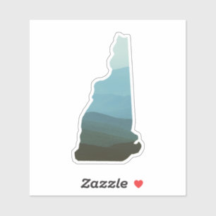 Vita berg i New Hampshire Sticker Klistermärken