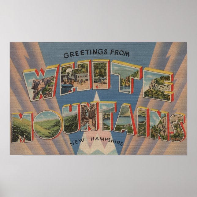 Vita berg, New Hampshire 2 Poster (Framsidan)