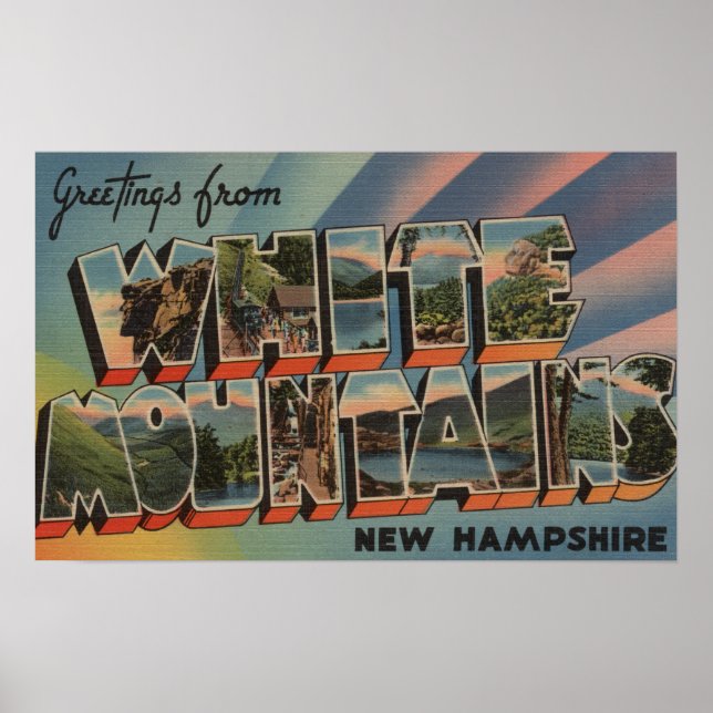 Vita berg, New Hampshire 4 Poster (Framsidan)