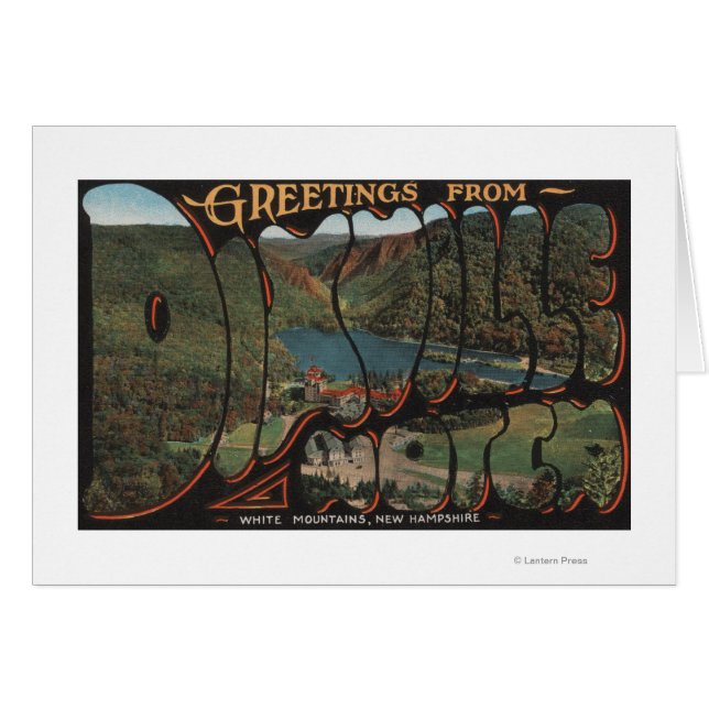 Vita berg, New Hampshire - Dixville Hälsningskort (Framsidan Horizontal)