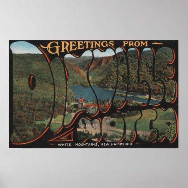 Vita berg, New Hampshire - Dixville Poster (Framsidan)