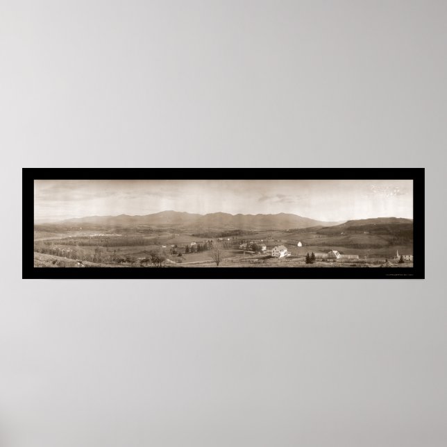 Vita berg NH Photo 1912 Poster (Framsidan)