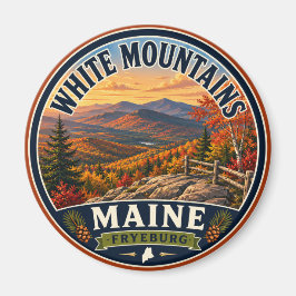 Vita bergen Fryeburg Maine Rund Magnet