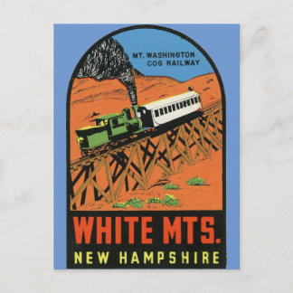 Vita bergen, New Hampshire vykort