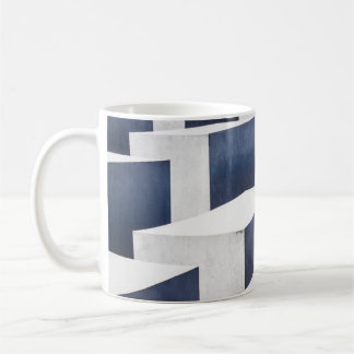 Vita betongbeläggningar kaffemugg