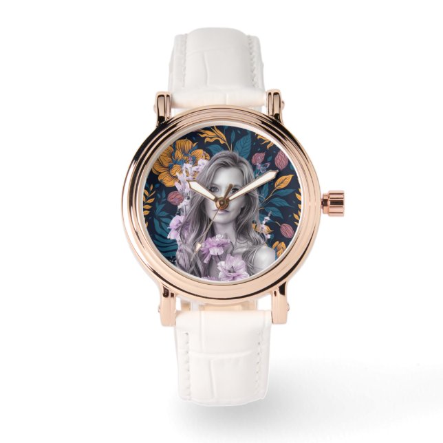 Vita bevakningsbevakning armbandsur (Framsida)