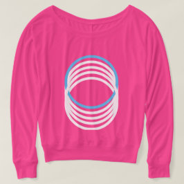 Vita blå moderna cirklar 4Alex T-shirt
