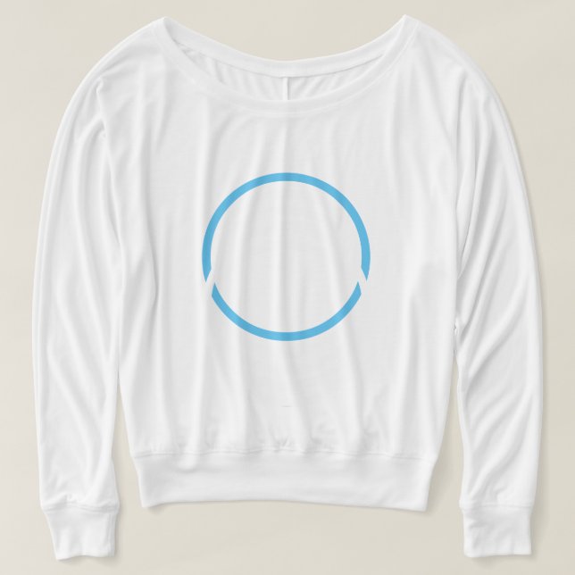 Vita blå moderna cirklar 4Alex T-shirt (Design framsida)