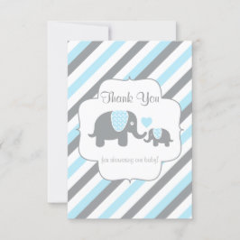 Vita, blå och Grått Rand-elefanter - Tack