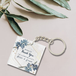 Vita blåa Blommigten Ram Tack-bröllopsfavoriter
