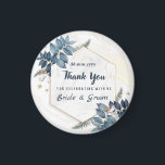 Vita blåa Blommigten Ram Tack-bröllopsfavoriter Magnet<br><div class="desc">Vita blåa Blommigten Ram Tack Bröllopar Personlig Bröllopor Favoriter för gäster som en Tack för att komma till bröllopsfesten. Den här designen är lätt att anpassa och personlig genom att lägga till eller ändra text</div>