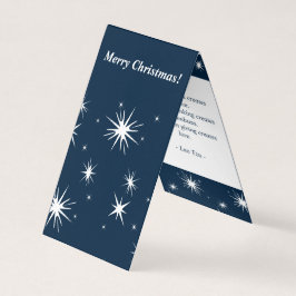 Vita blåblåblå julklapp kort