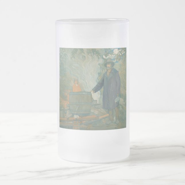 Vita blixtlikör för Forest stilla Moonshiners Frostat Ölglas (Center)