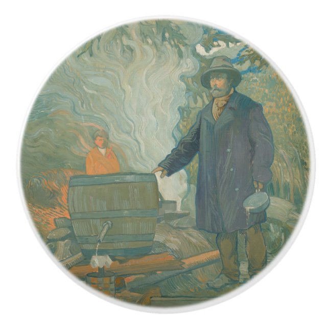 Vita blixtlikör för Forest stilla Moonshiners Knopp (Framsidan)