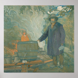 Vita blixtlikör för Forest stilla Moonshiners Poster