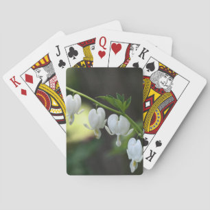 Vita blödande hjärtblommor casinokort