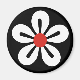 Vita blommagneter magnet