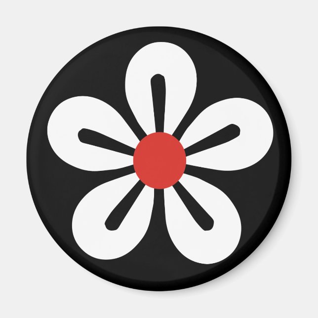 Vita blommagneter magnet (Framsidan)