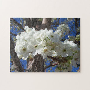 Vita Blommar II Vår Blommar Träd Pussel