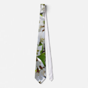Vita blommar träd Blommar Slips
