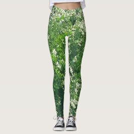 Vita Blommigt Leggings