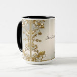 Vita Blommigten Guld Ornate Mugg<br><div class="desc">Den vackra vita Blommigten Guld Ornate-kaffe Mugg</div>
