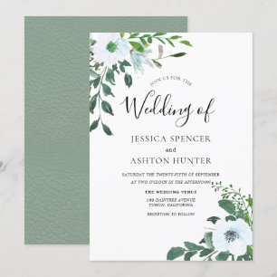 Vita Blommigtens inbjudan till Greenery Elegant br