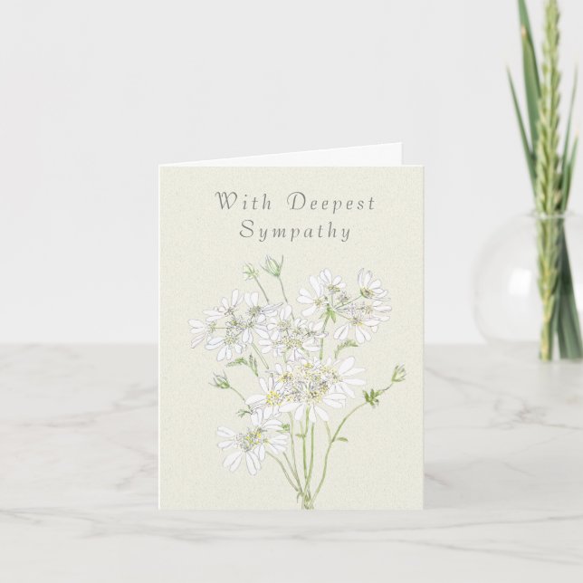 vita blommor 2 Tankar på ditt symtomkort Kort (Framsida)