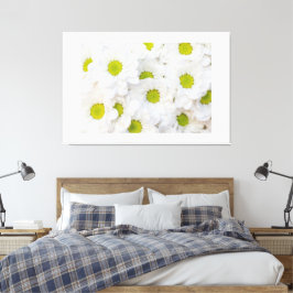 Vita blommor bild tryckt Premium inslagen