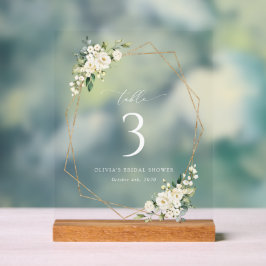 Vita blommor, Cream Flowers, Boho, Bordsnummer