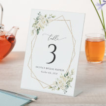 Vita blommor, Cream Flowers, Boho, Bordsnummer