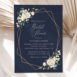 Vita blommor, Cream Flowers, Boho, Möhippa Inbjudningar