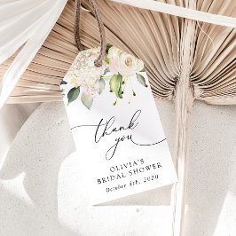 Vita blommor, Cream Flowers, Boho, Möhippa Presentetikett