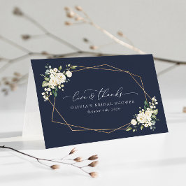 Vita blommor, Cream Flowers, Boho, Möhippa Tack Kort