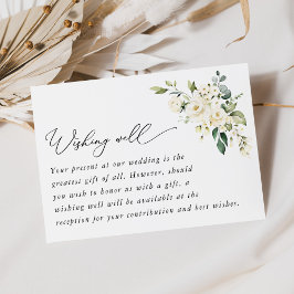 Vita blommor, Cream Flowers, Boho, Wishing well, W Tilläggskort