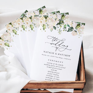 Vita blommor, Cream Flowers, Bröllopsprogram